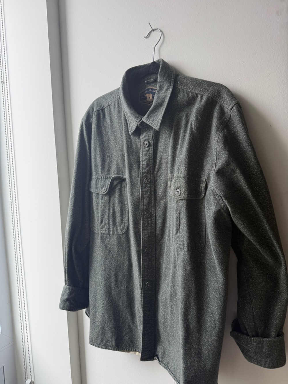 Men's Olive Green Military Shirt Jacket